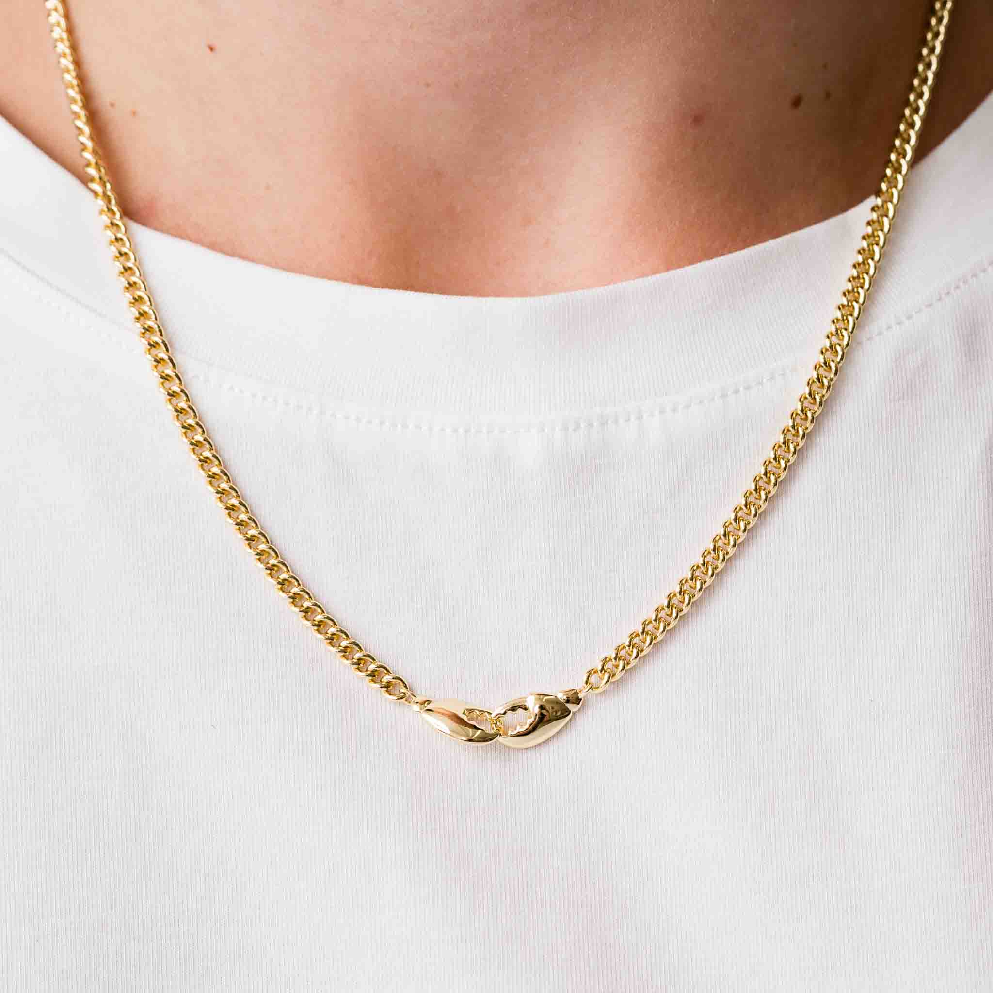 Lobster Claws 14k Gold Plated Chain Necklace | Larissa Loden