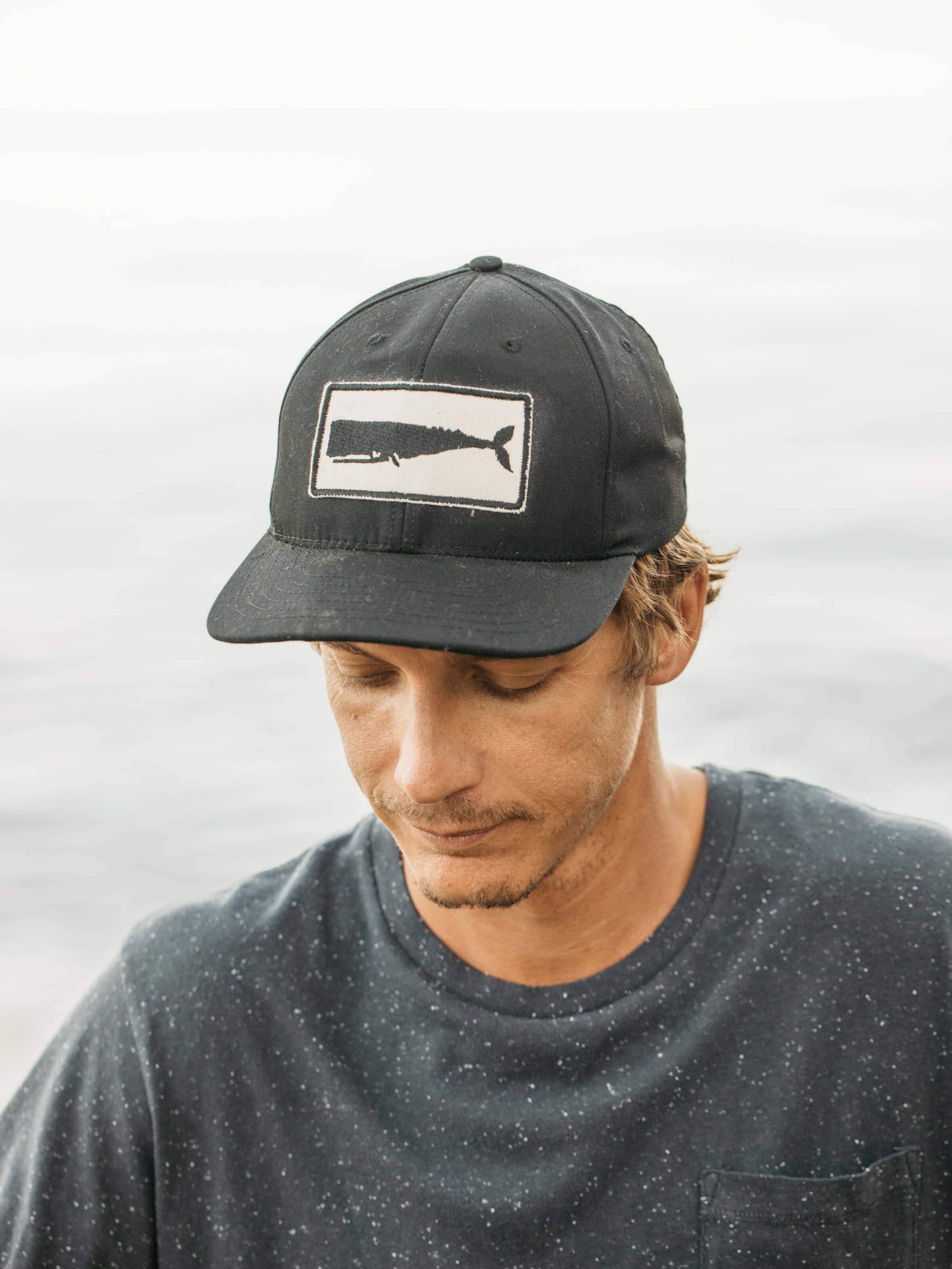 Whale Patch Hat: Black / OS