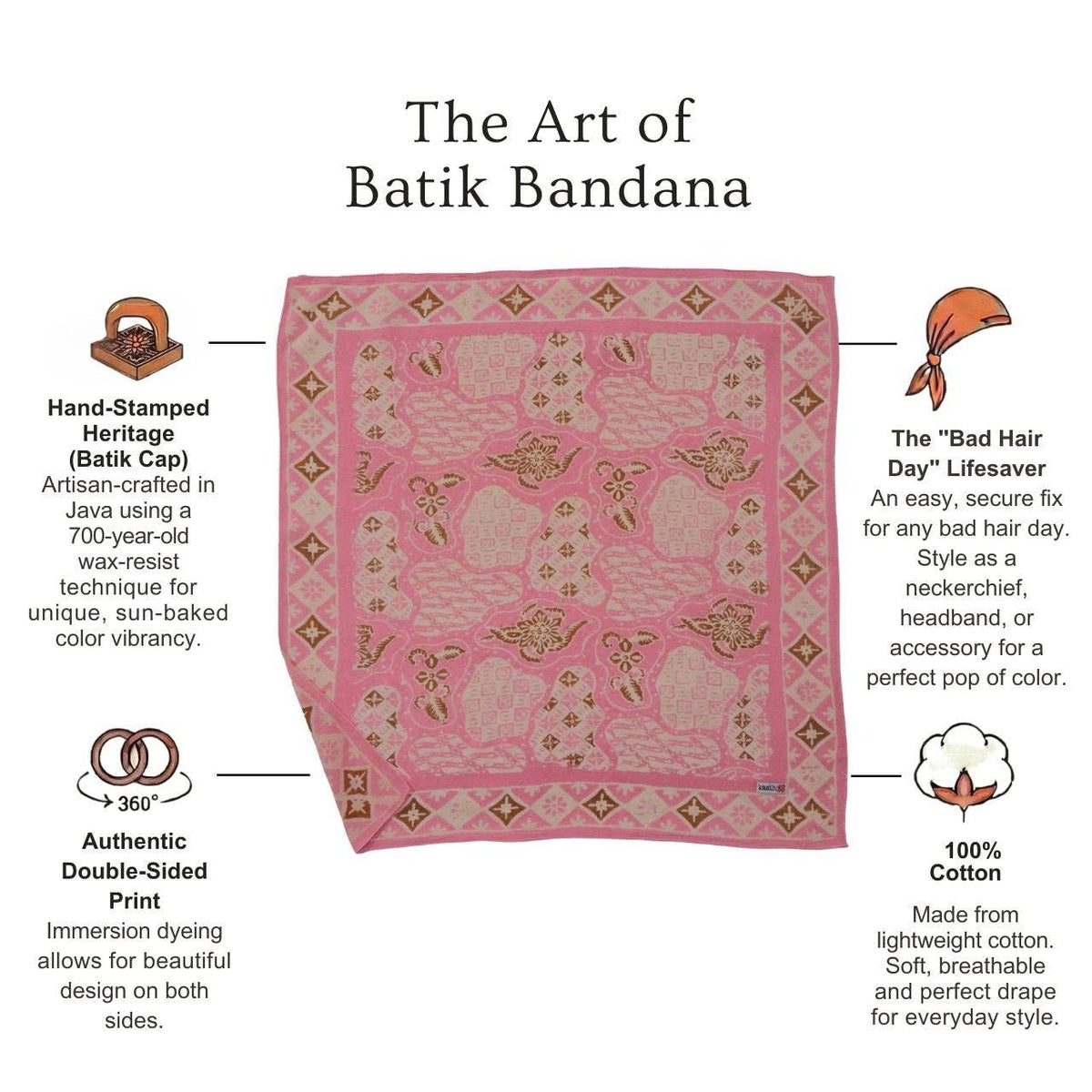 Batik Bandana | Blush Mosaic