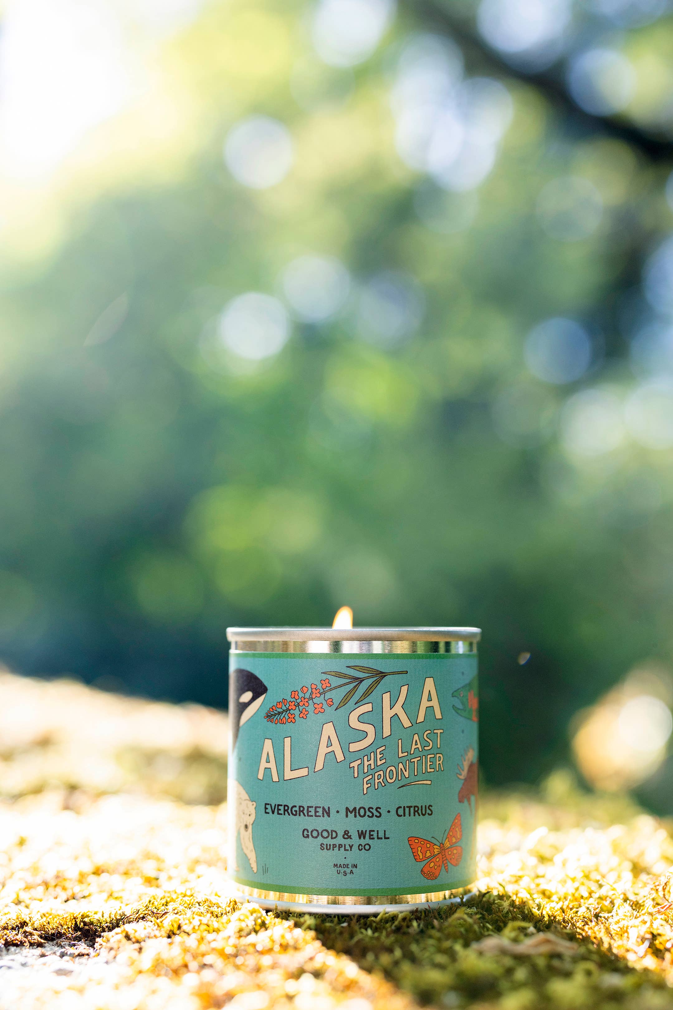 Alaska State Soy Candle  : 1/2 Pint / Cotton Wick
