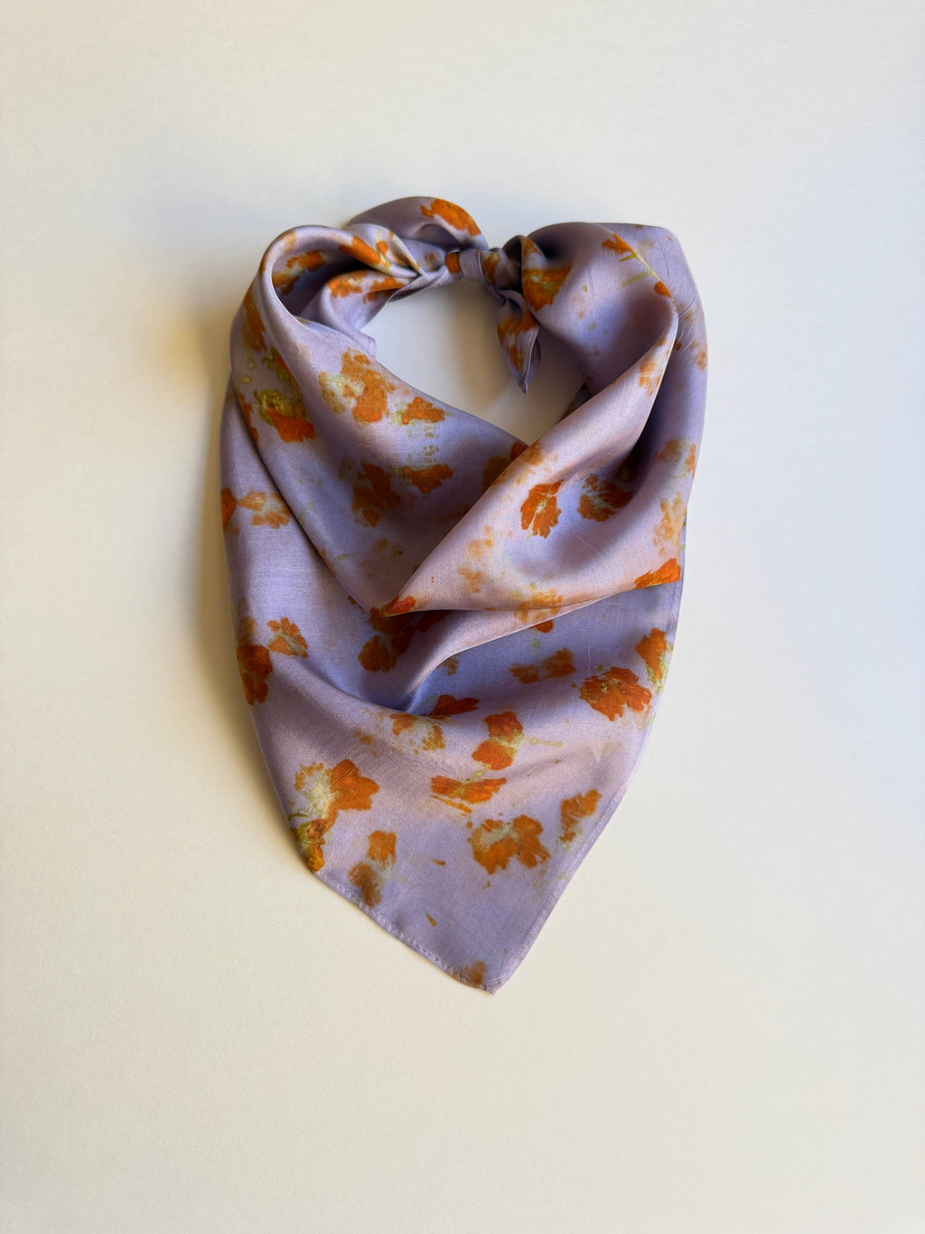 Naturally Dyed Silk Scarf - Lilac Sun