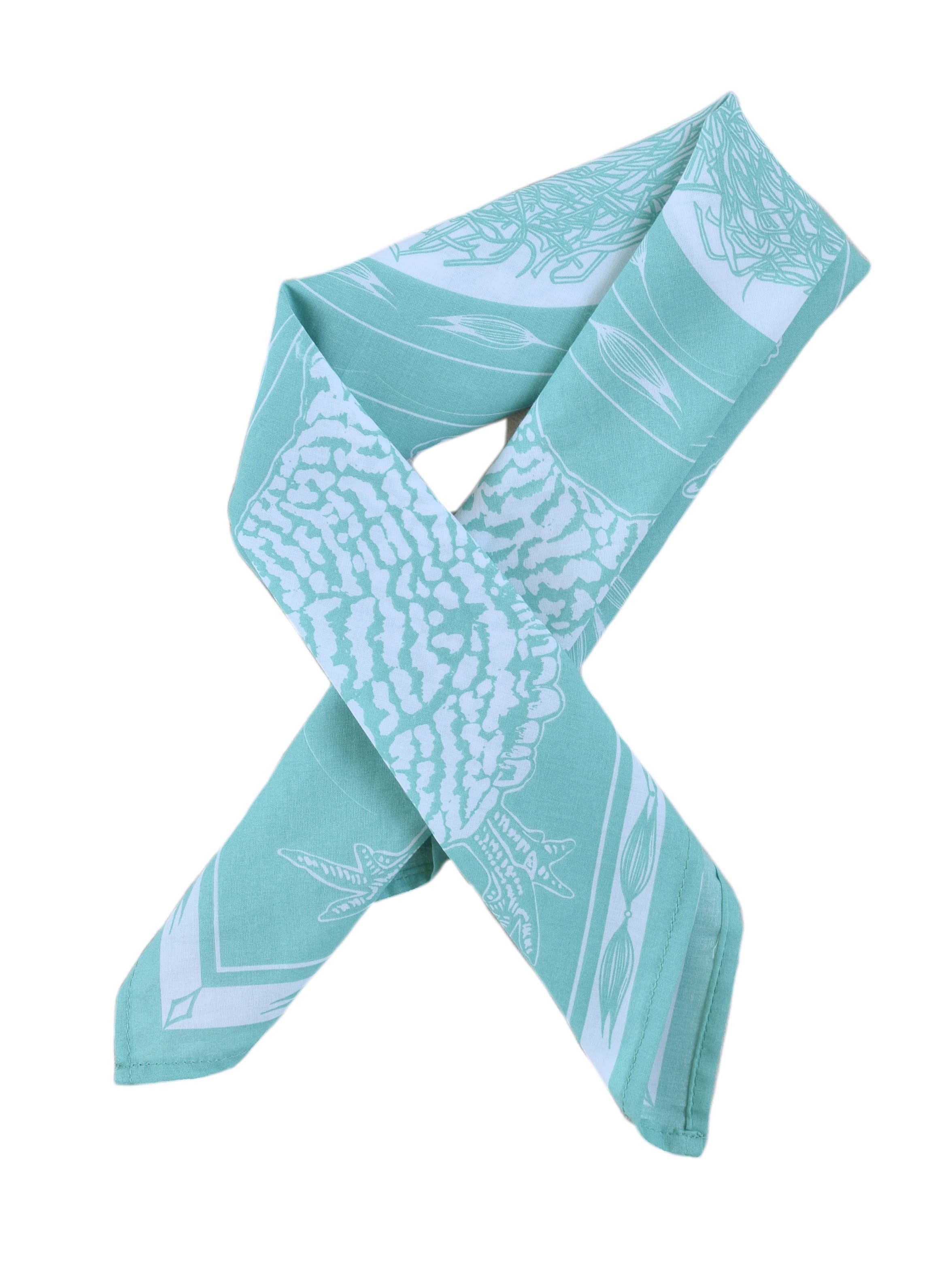 Chicken Bandana - 100% Cotton - Aqua