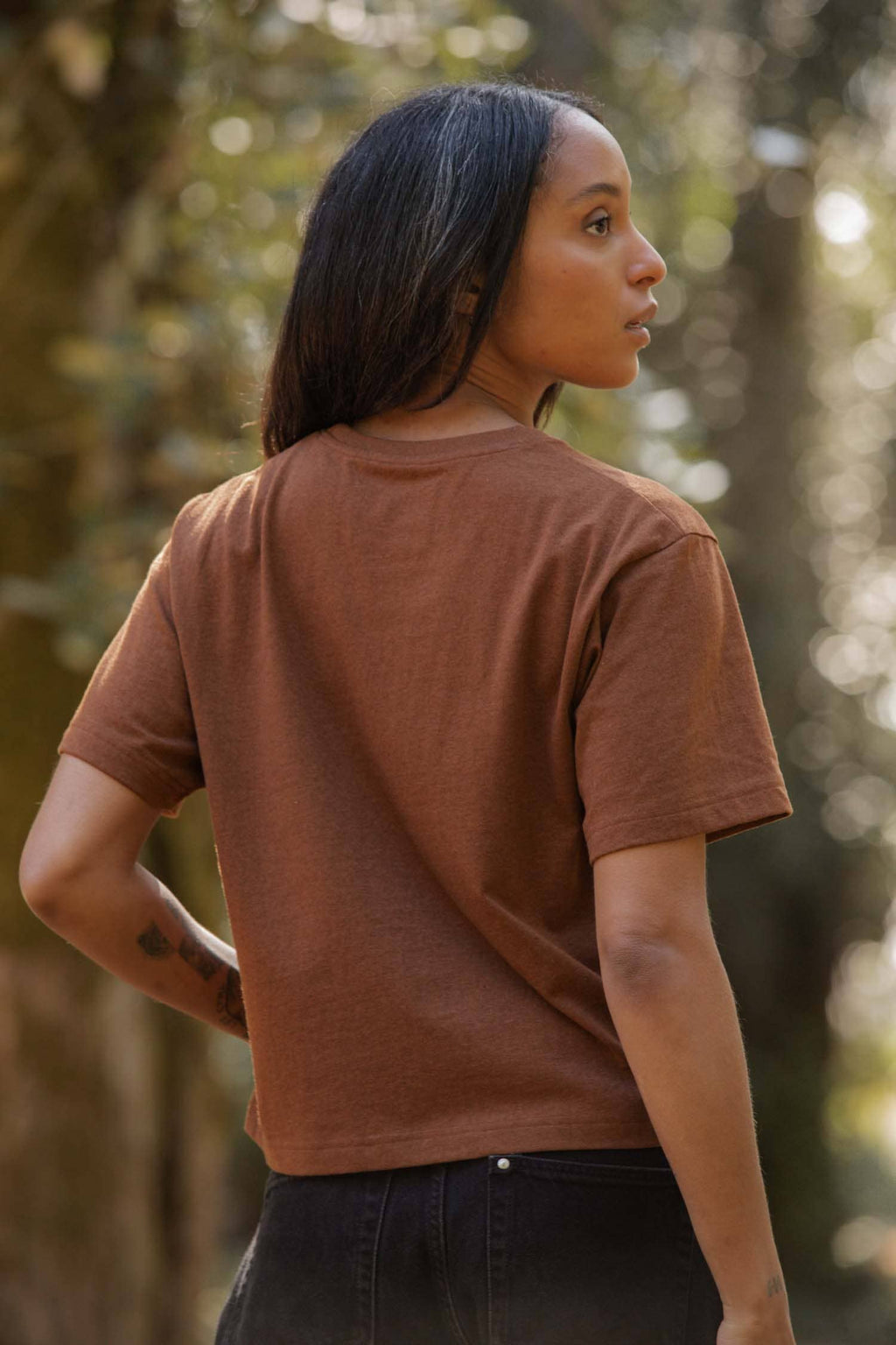 Recycled Boxy Tee / Bronze: Bronze