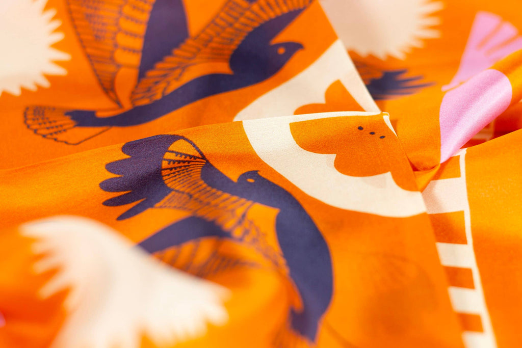 Soar & Sing Scarf | Silk Habotai Scarf |