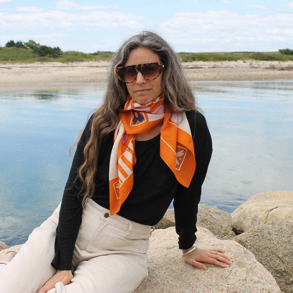 Soar & Sing Scarf | Silk Habotai Scarf |