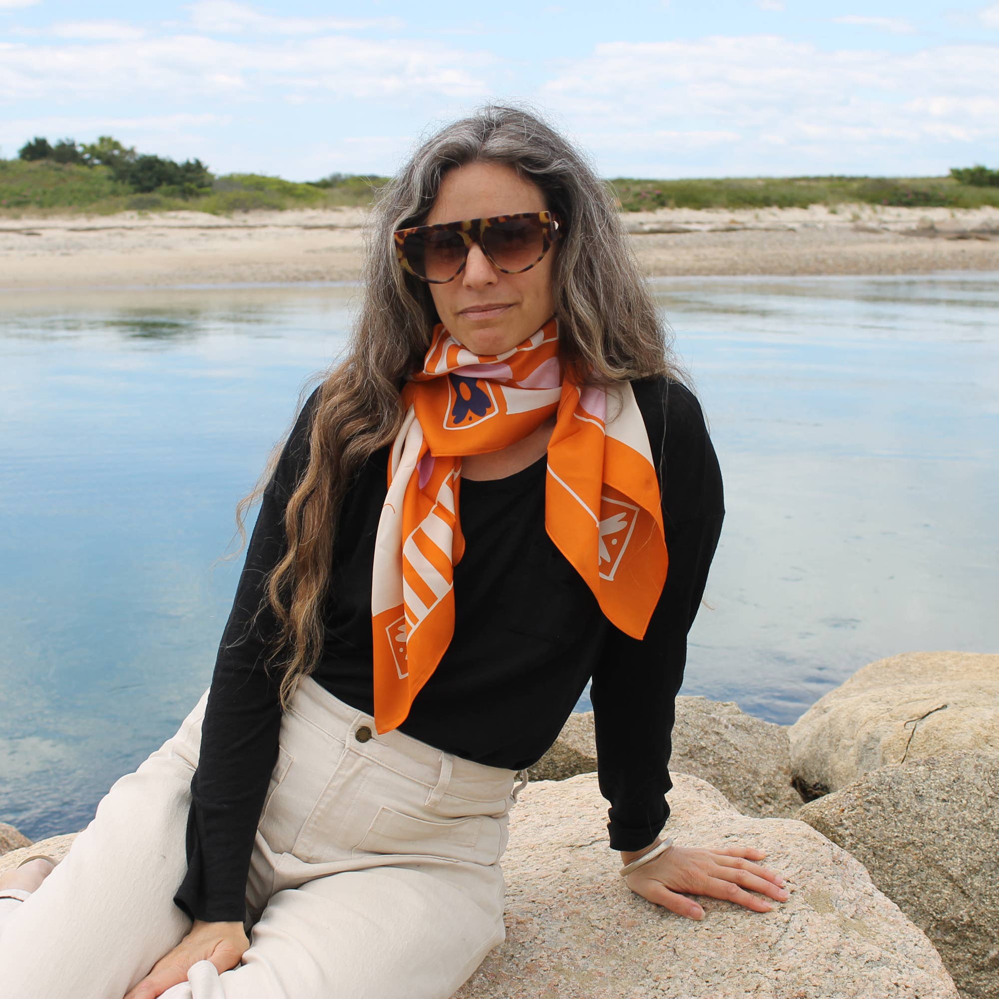 Soar & Sing Scarf | Silk Habotai Scarf |