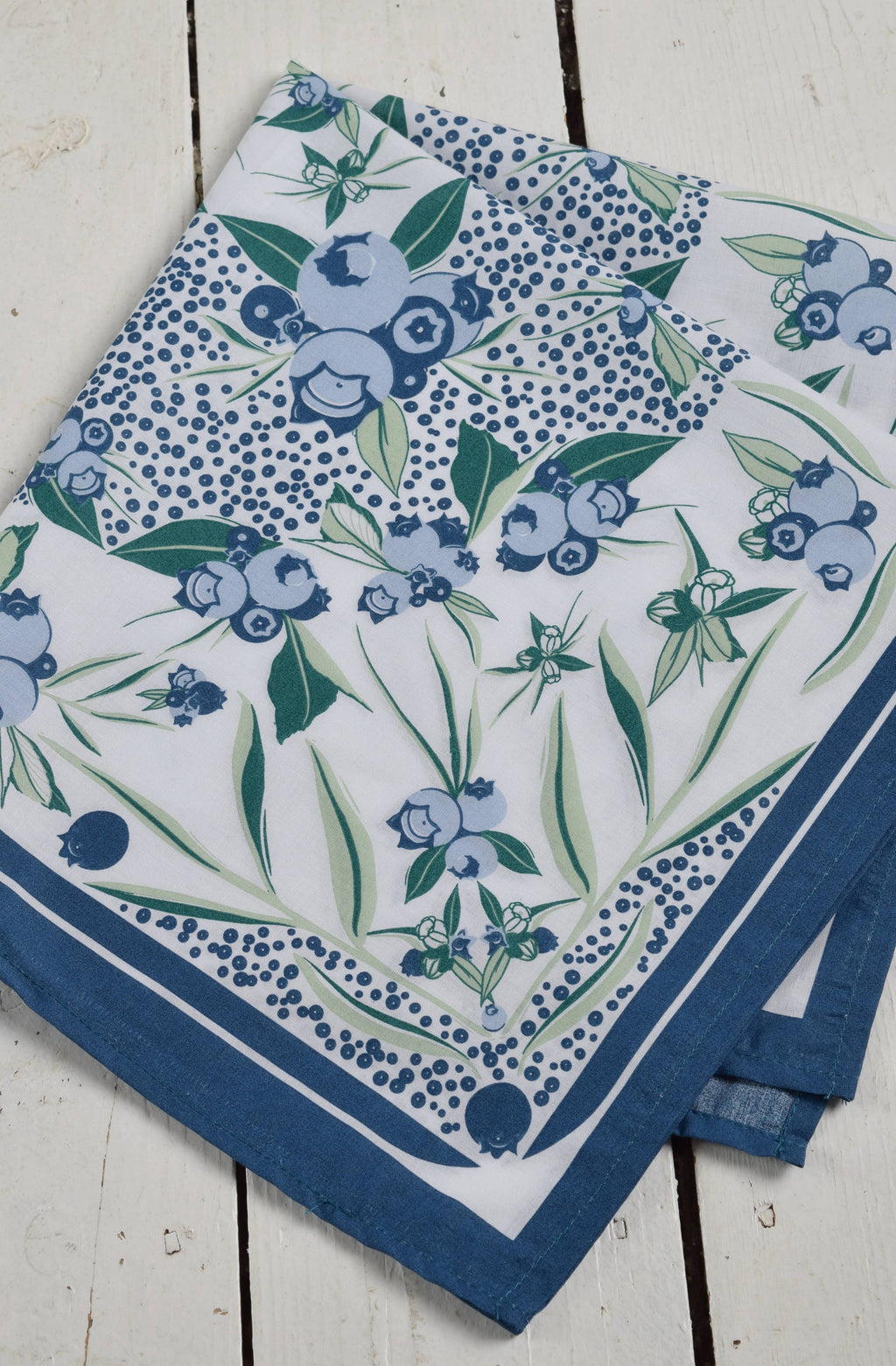 Wild Blueberry Bandana - 100% Cotton - Handkerchief