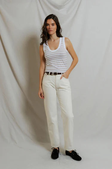 khara stripe | driftwood white stripe