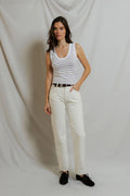 khara stripe | driftwood white stripe