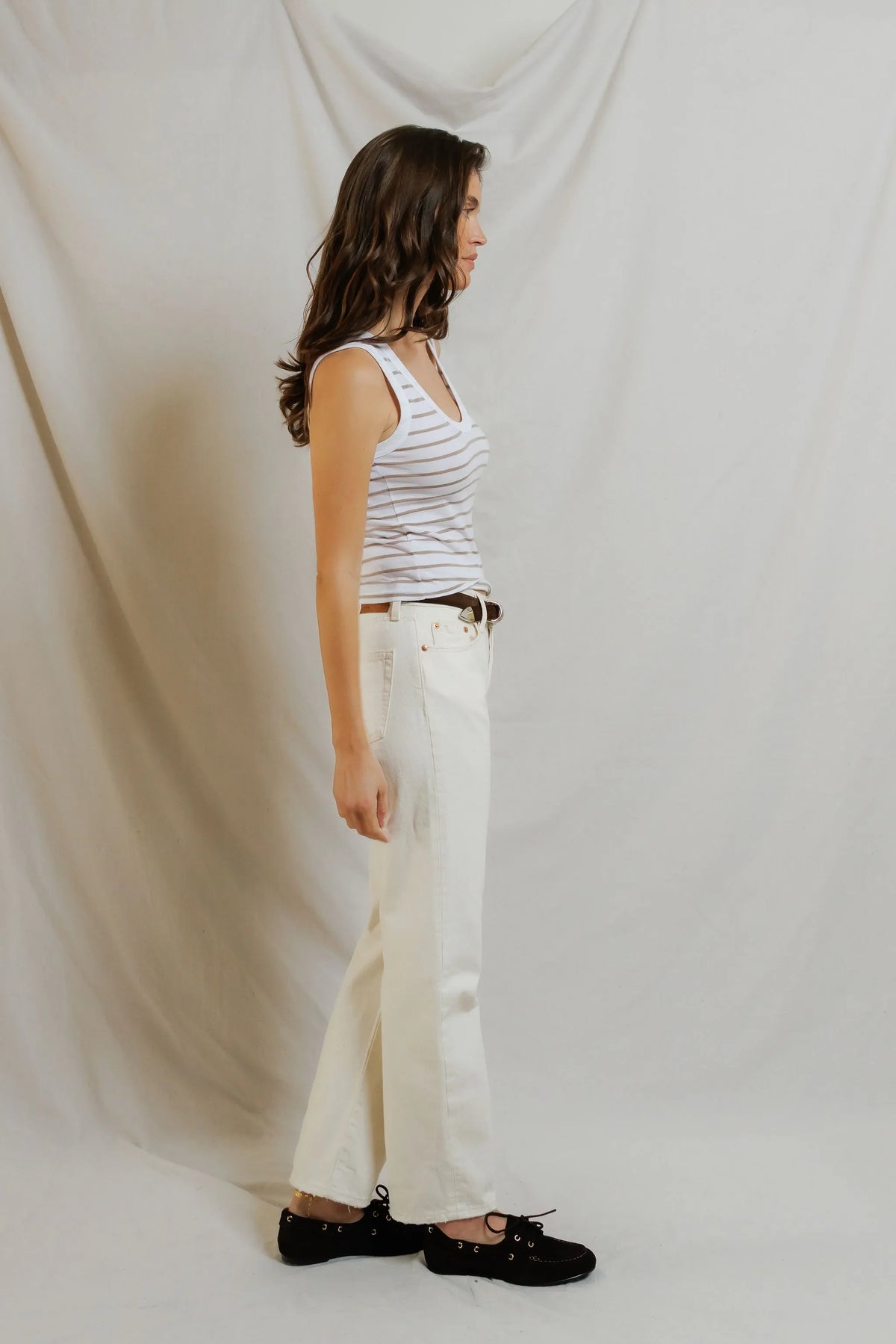 khara stripe | driftwood white stripe