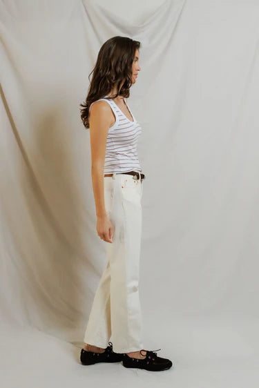 khara stripe | driftwood white stripe