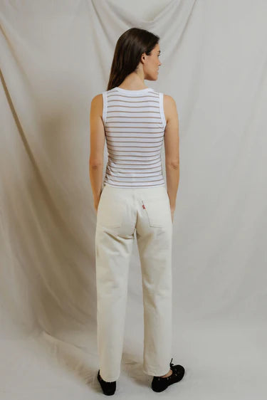 khara stripe | driftwood white stripe