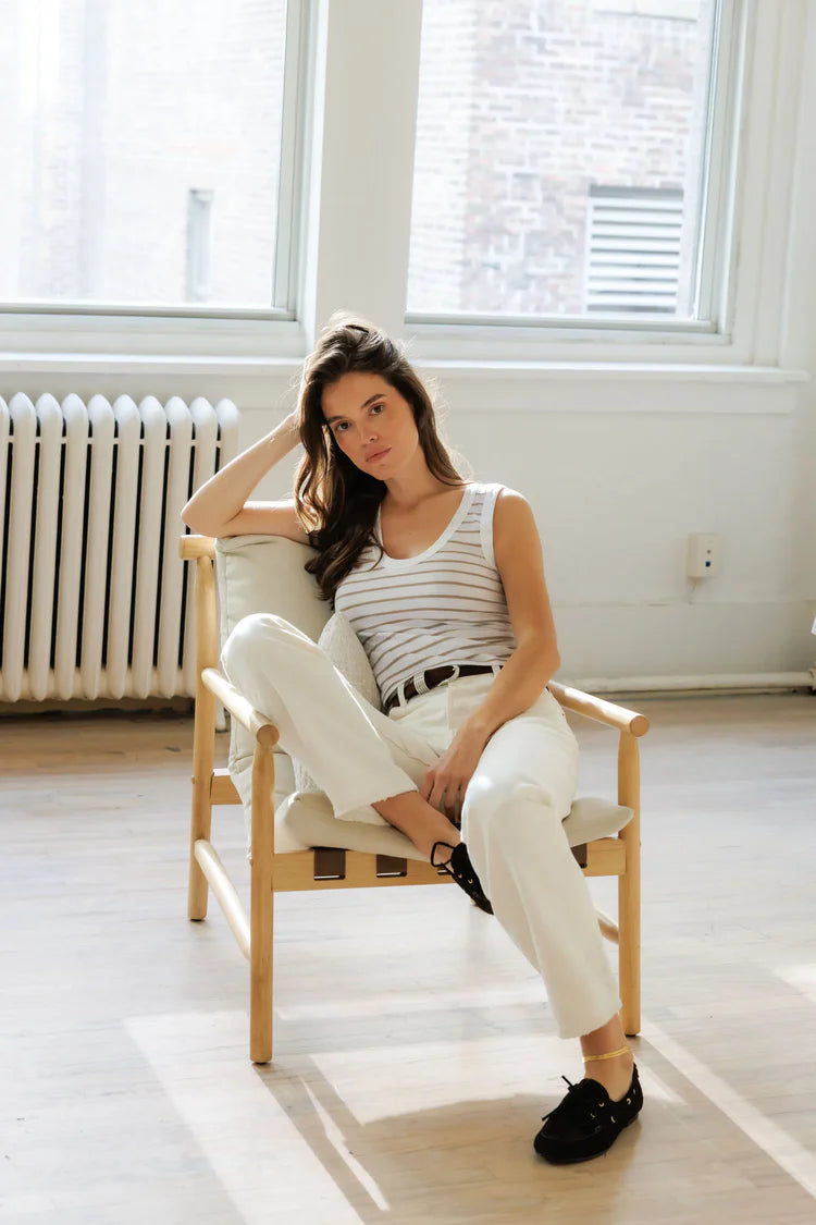 khara stripe | driftwood white stripe