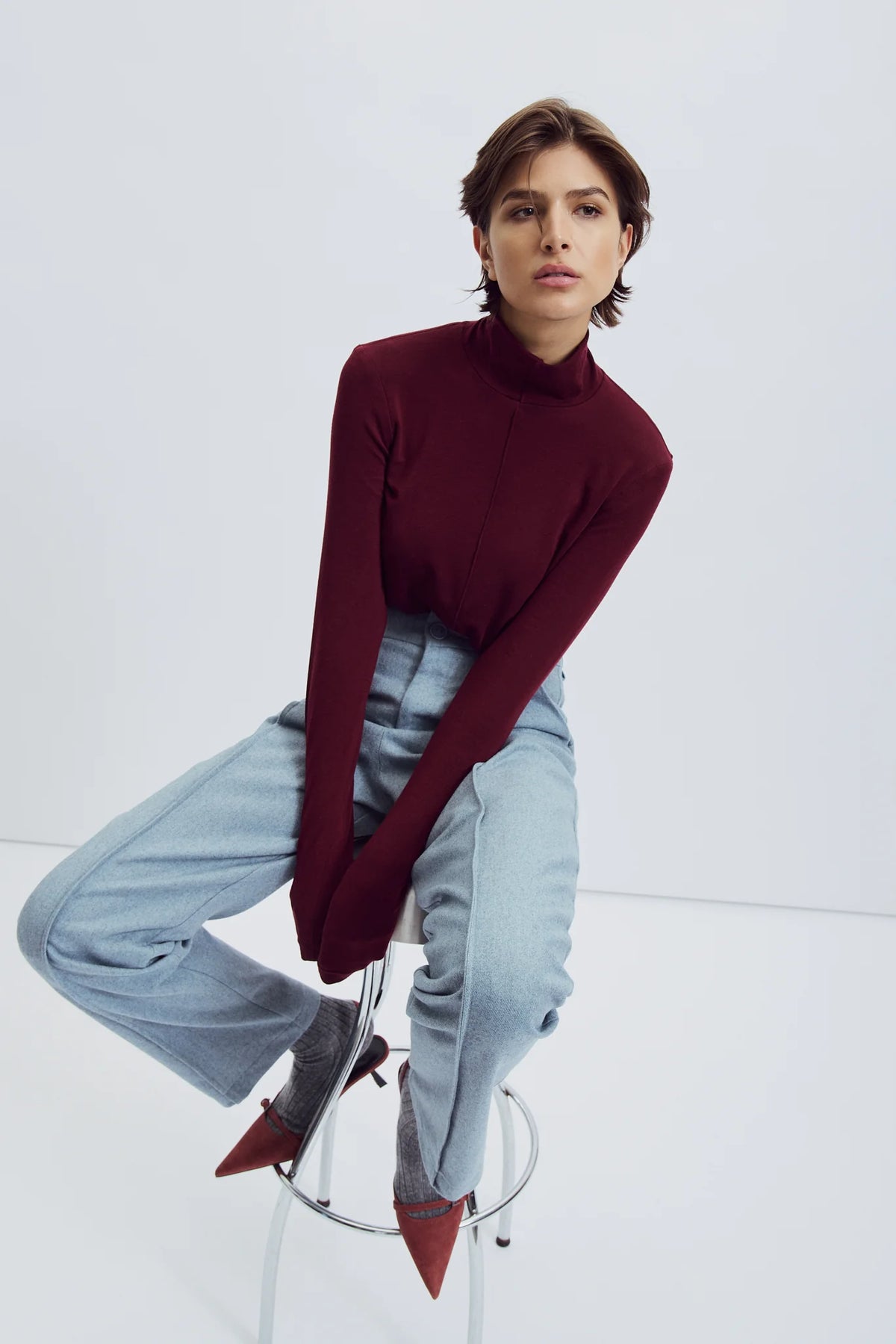 Orphee Top | Burgundy