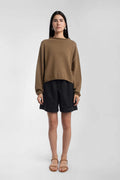 Rolled Sweater | Umber