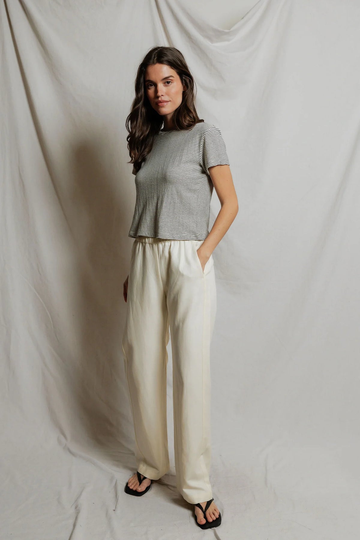 vivian | natural black stripe