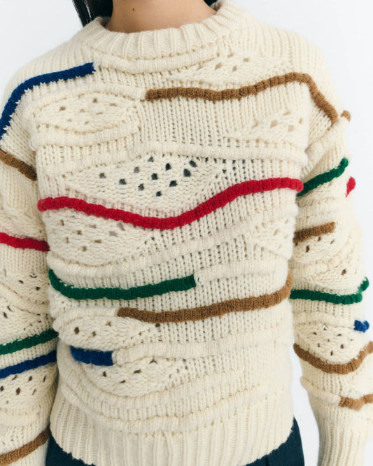 Candela Macarame Sweater | Multicolor