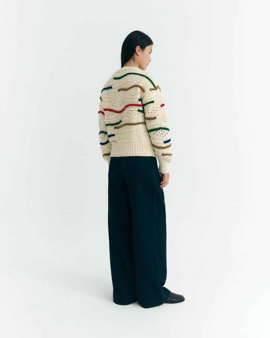 Candela Macarame Sweater | Multicolor
