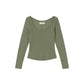 Nadia Boat Neck Top | Eucalyptus