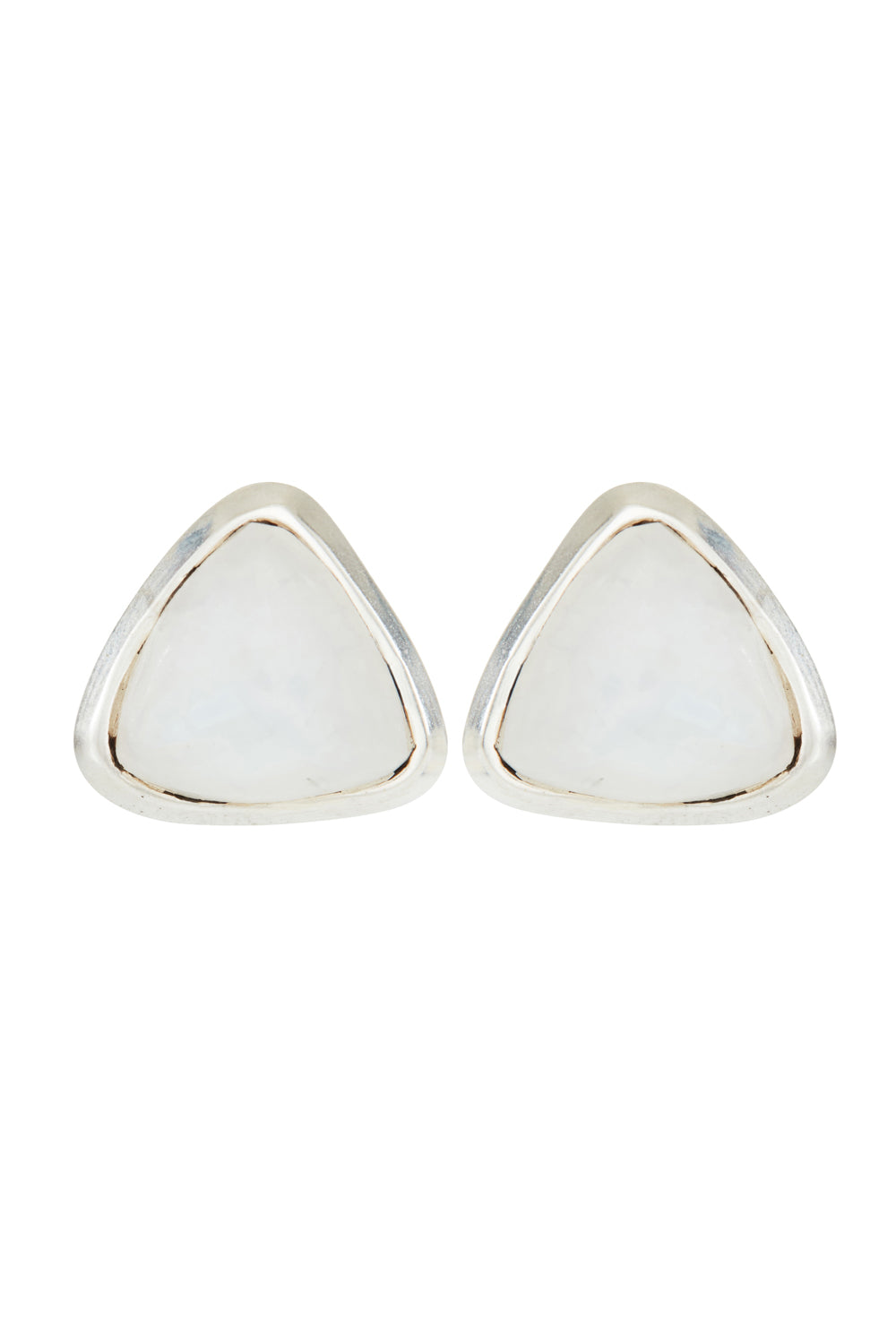 Moonstone Triangle Earrings