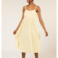 Annabel Dress | Yellow Check