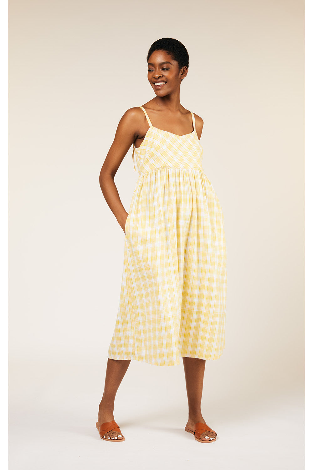 Mango check clearance pattern midi dress