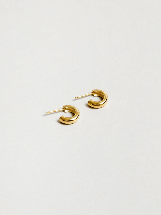 Small Abbie Hoops | Gold