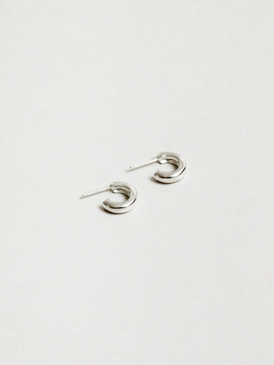 Small Abbie Hoops | Sterling Silver