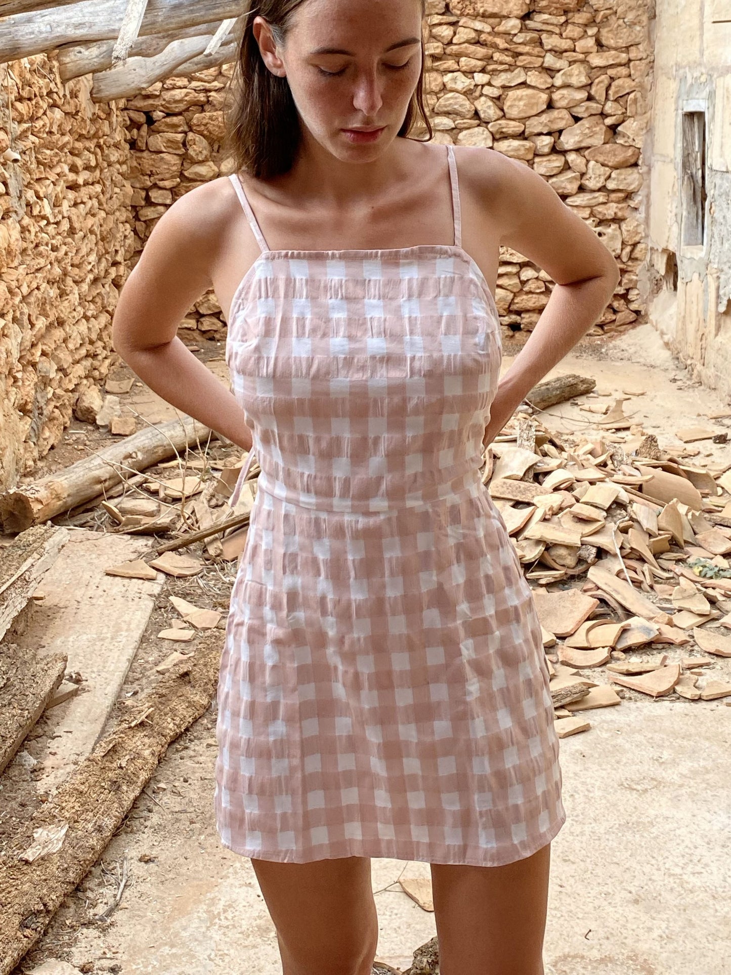 Lua Dress | Pink Gingham