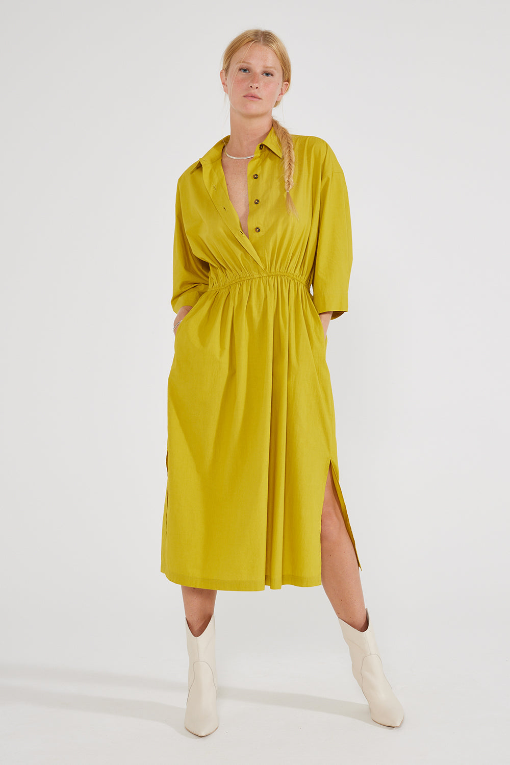 Tina Shirt Dress | Antique Moss