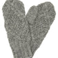 Diamond Hand Knit Mittens | Grey