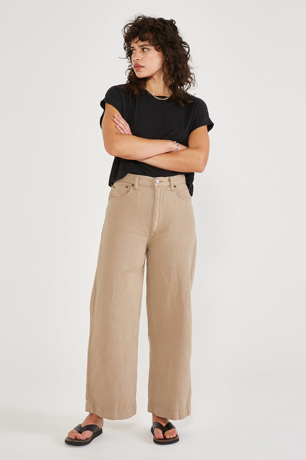 Devon Wide Leg Crop | Dune